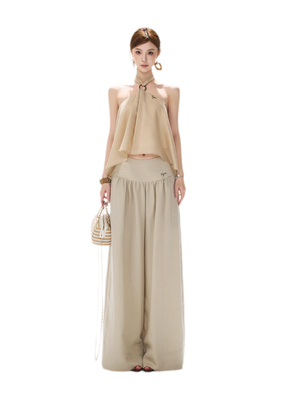 Linen Wide-Leg Pants
