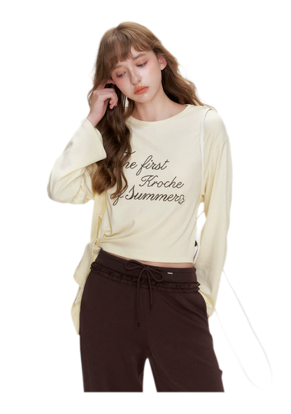 Contrast Logo Cropped T-Shirt