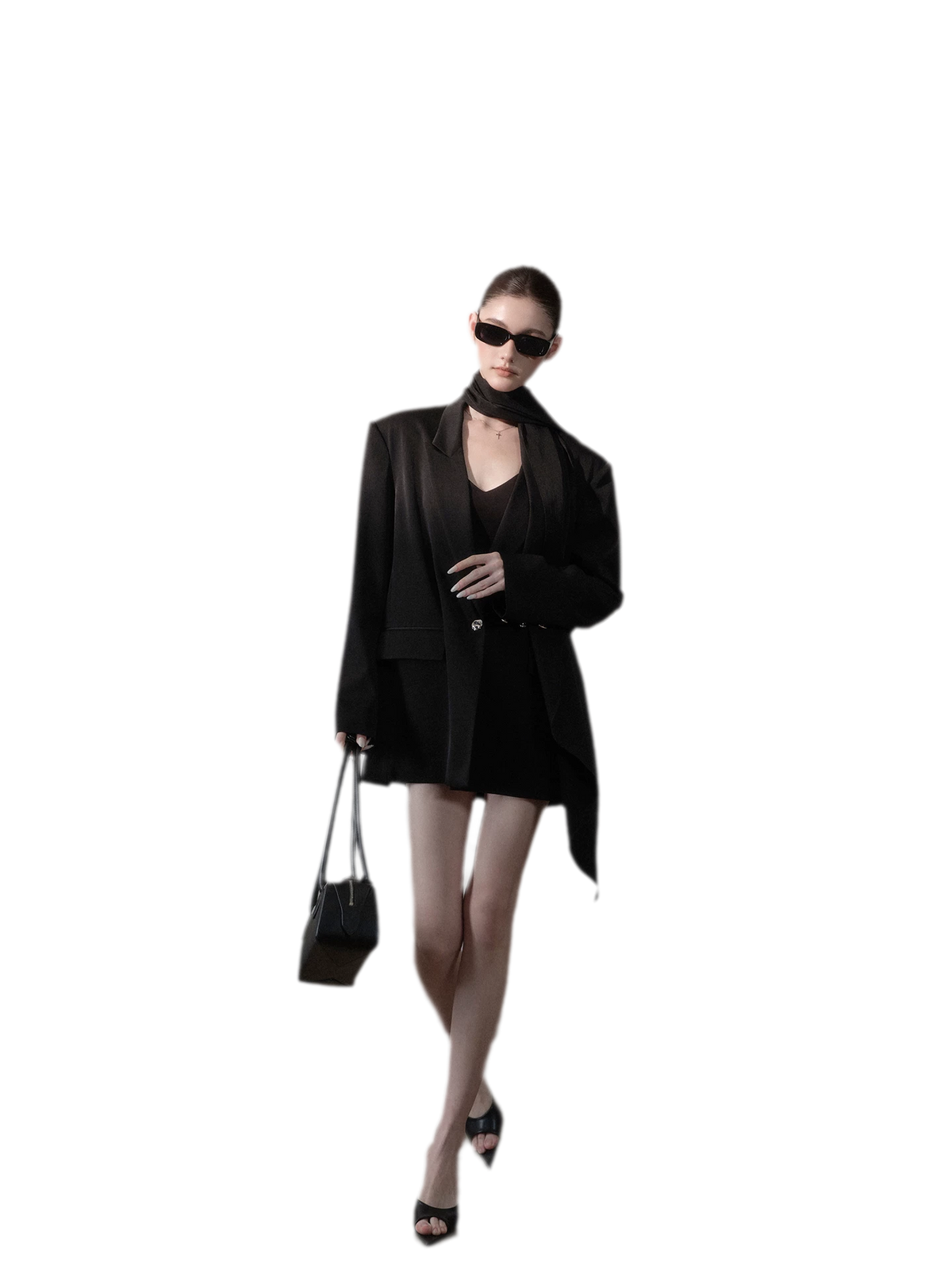 Satin Sash Relaxed Blazer