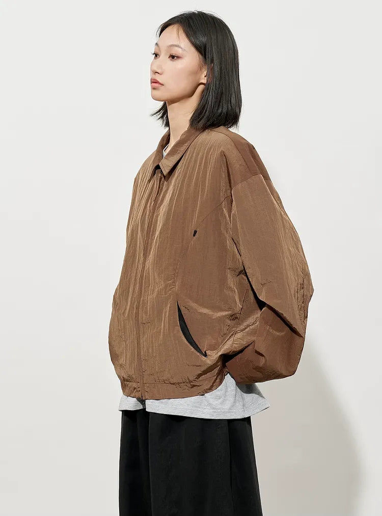 Textured Curved Panel Jacket