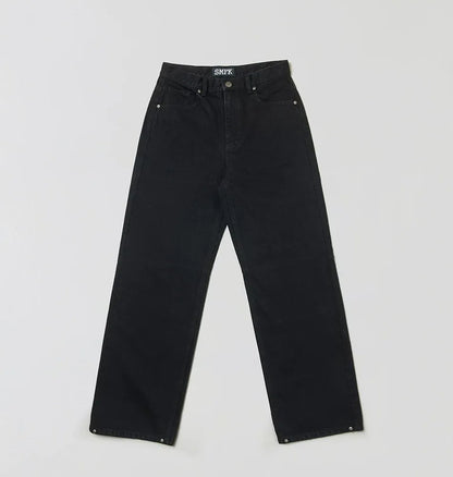 Cross Statue Wide Straight Jeans