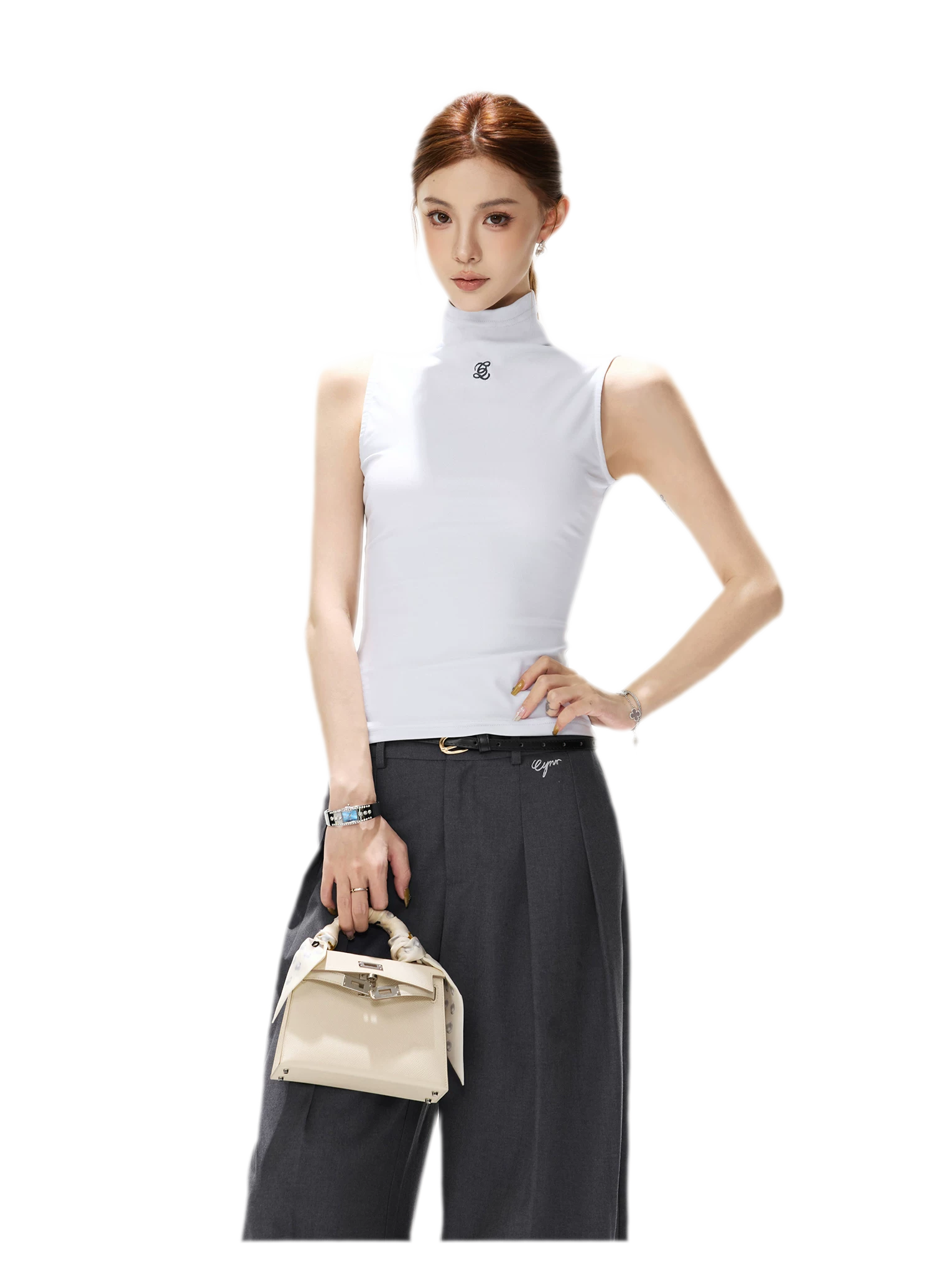 Tailored Wide-Leg Pants