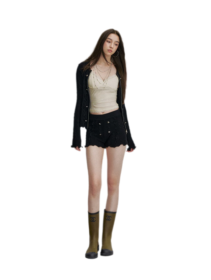 Heart Button Knit Set