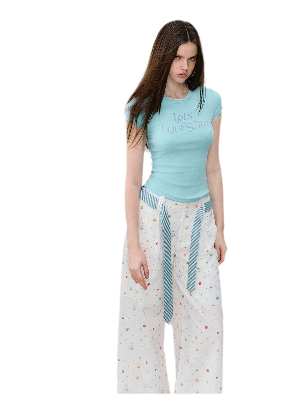 Printed Wide-Leg Pants