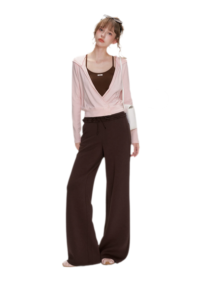 Wrap V-Neck Knitwear Set