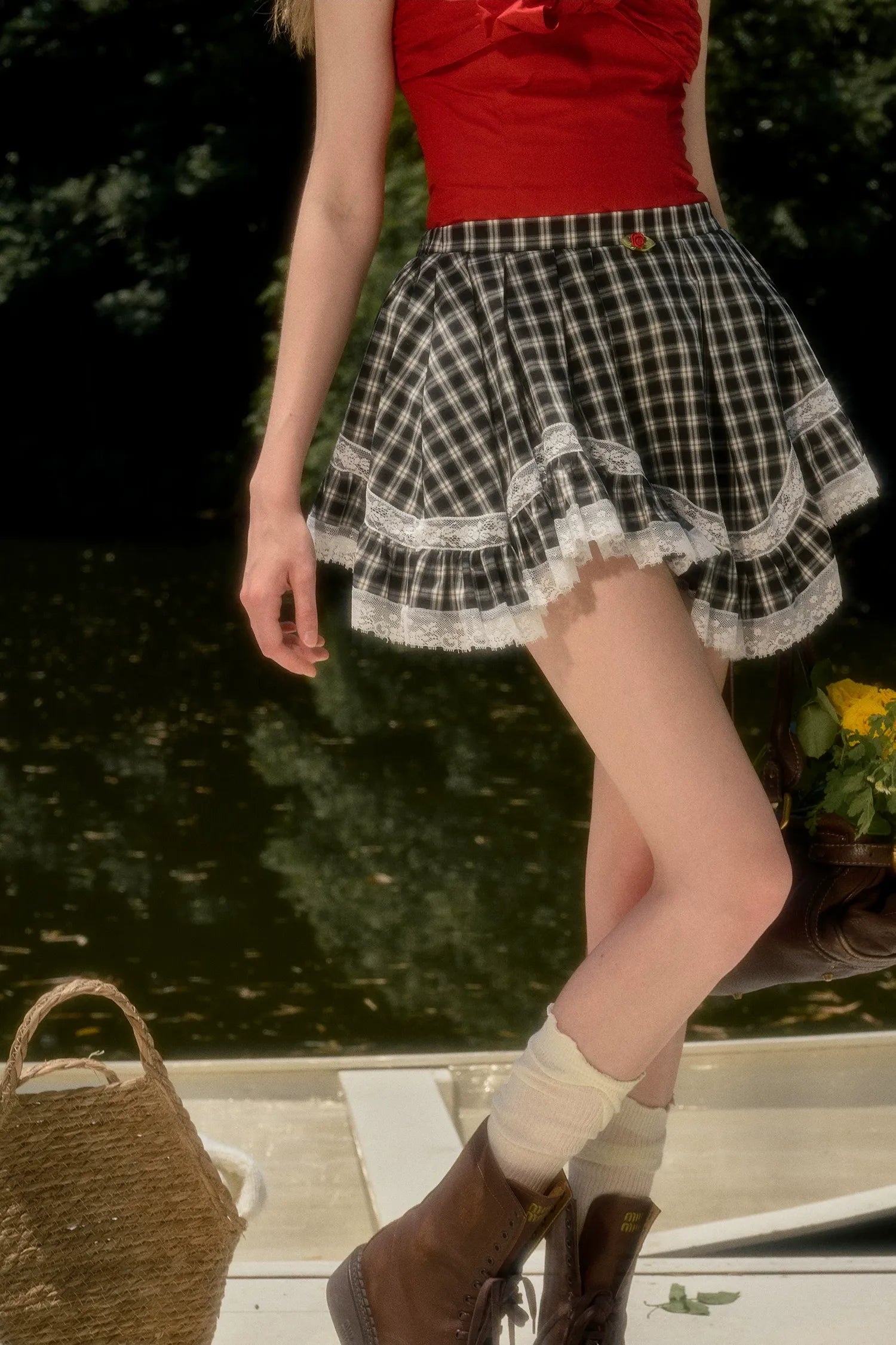 Field Gingham Mini Dress