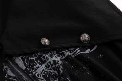 Cross Print Zip Vest
