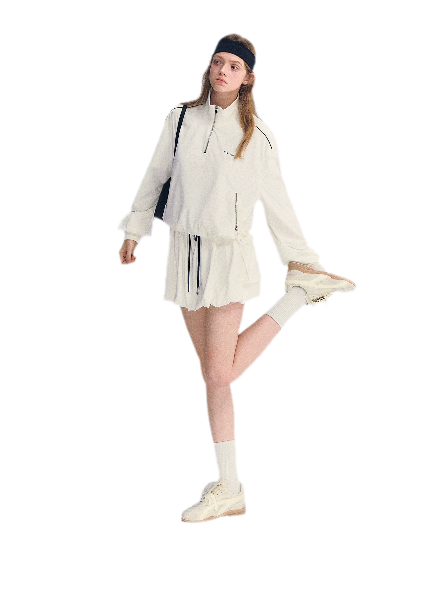 Half-Zip Drawstring Jacket