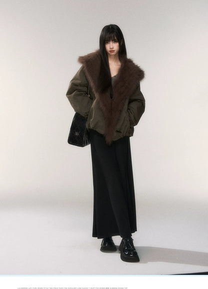 Goose Down Fox Fur Jacket