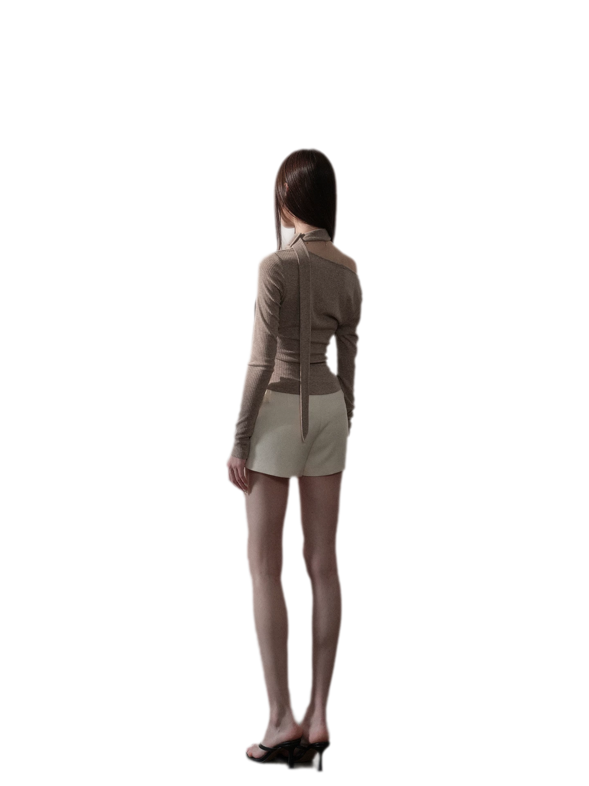 Wool-Blend Double-Pocket Mid-Waist Shorts