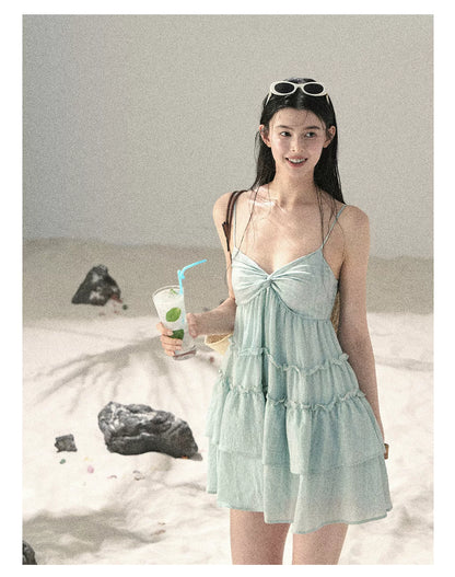 "Mossy Stone Steps" Summer Beach Camisole Dress