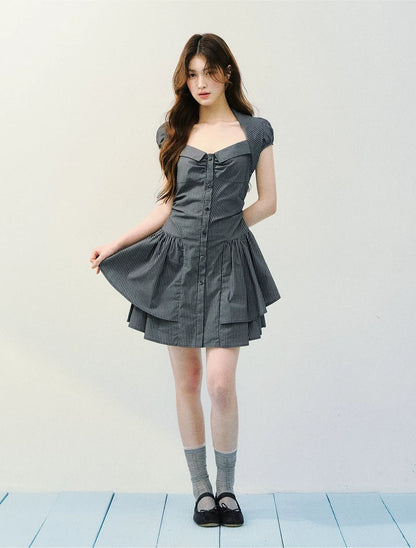 Vintage Striped Shirt Dress