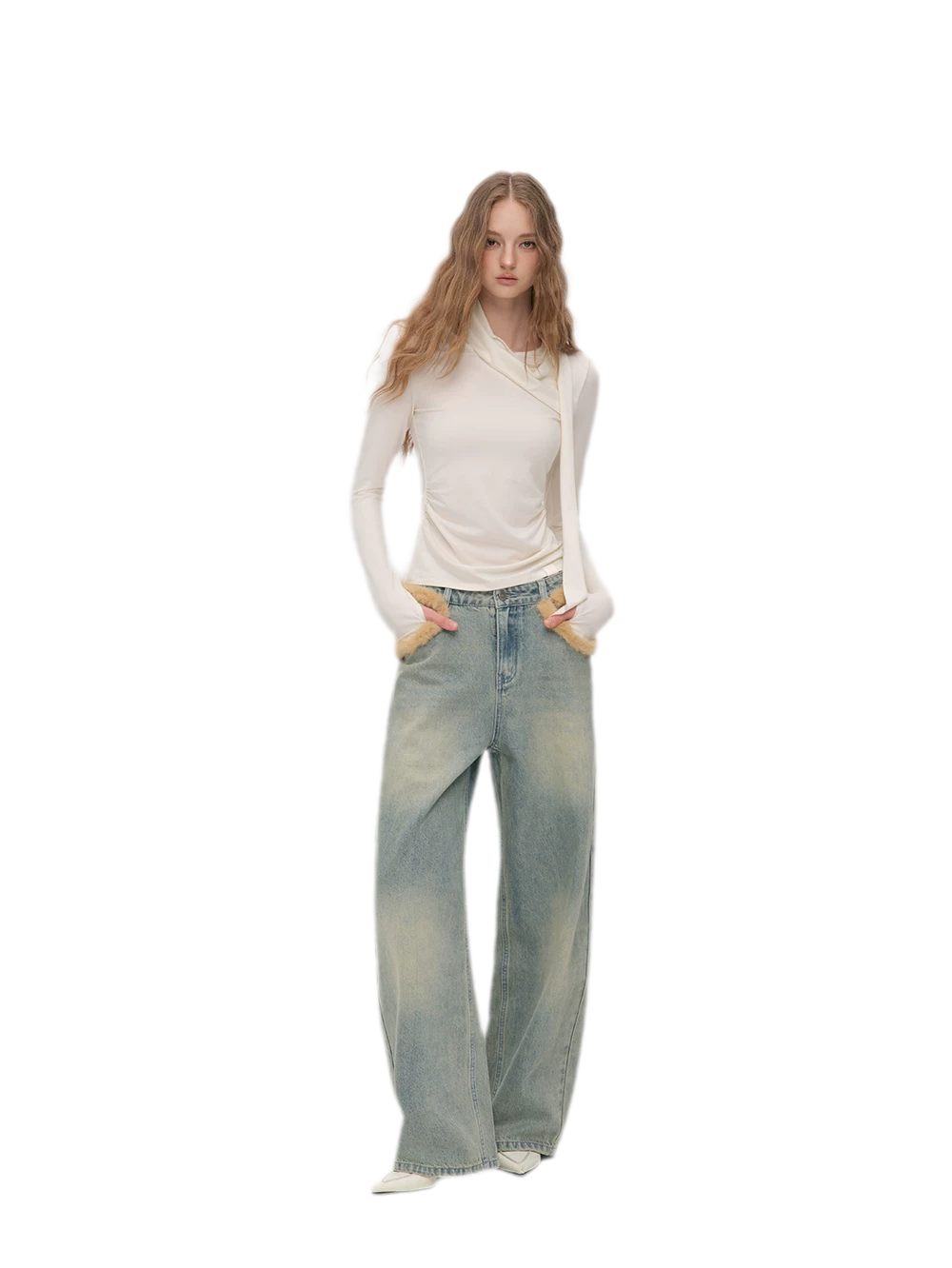 Draped Halter Ruched Top