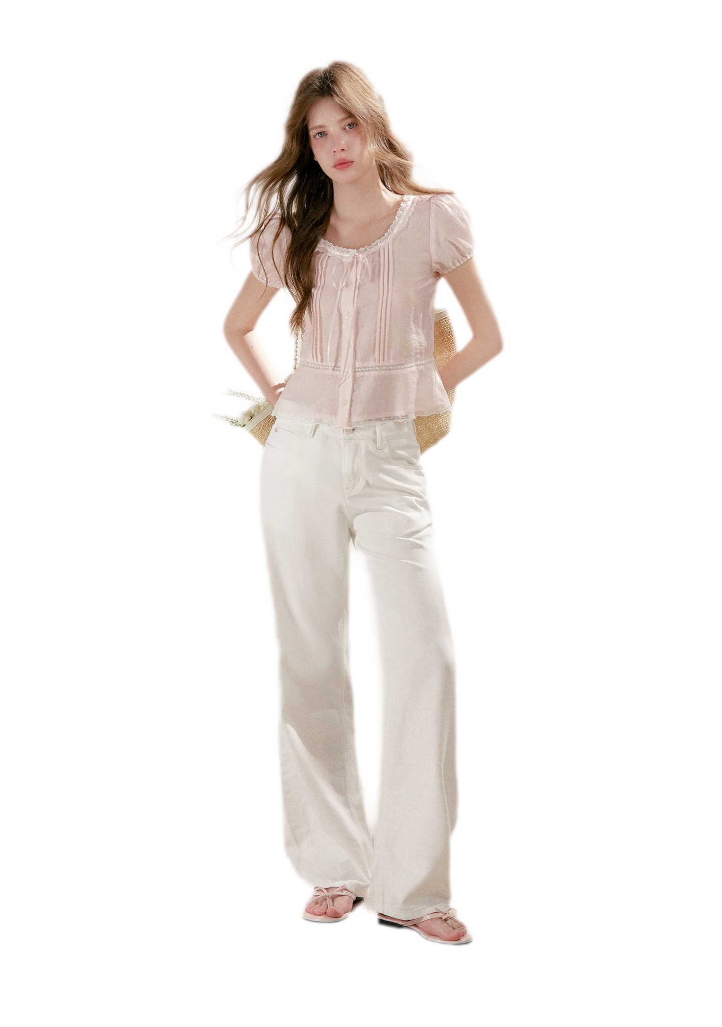 Lyocell Cotton Straight Jeans