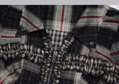 Studded Ruffle Short Shirt