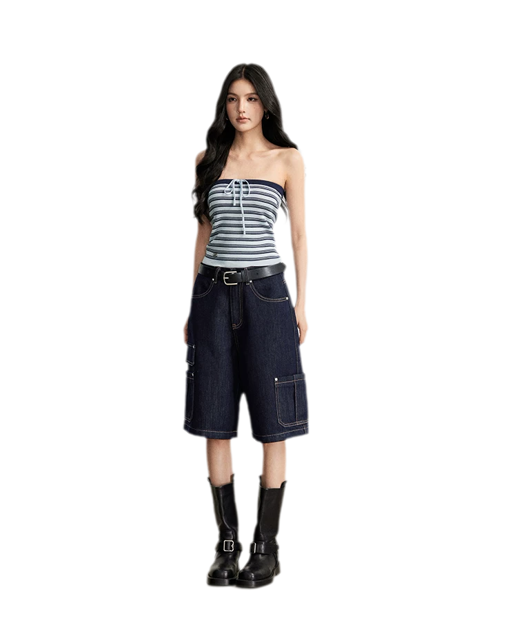 Striped Knit Bustier