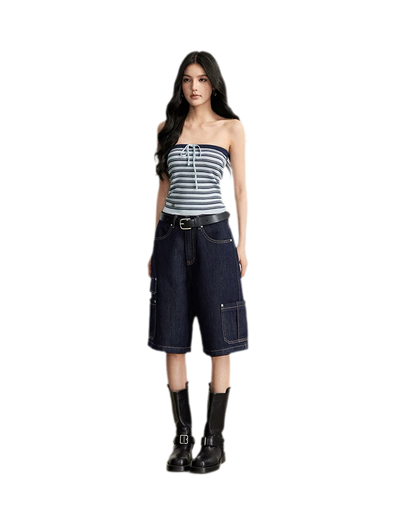 Striped Knit Bustier