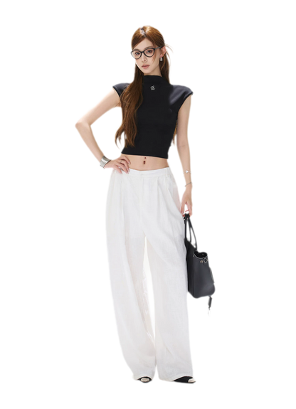 Lyocell Slim Embroidered Top