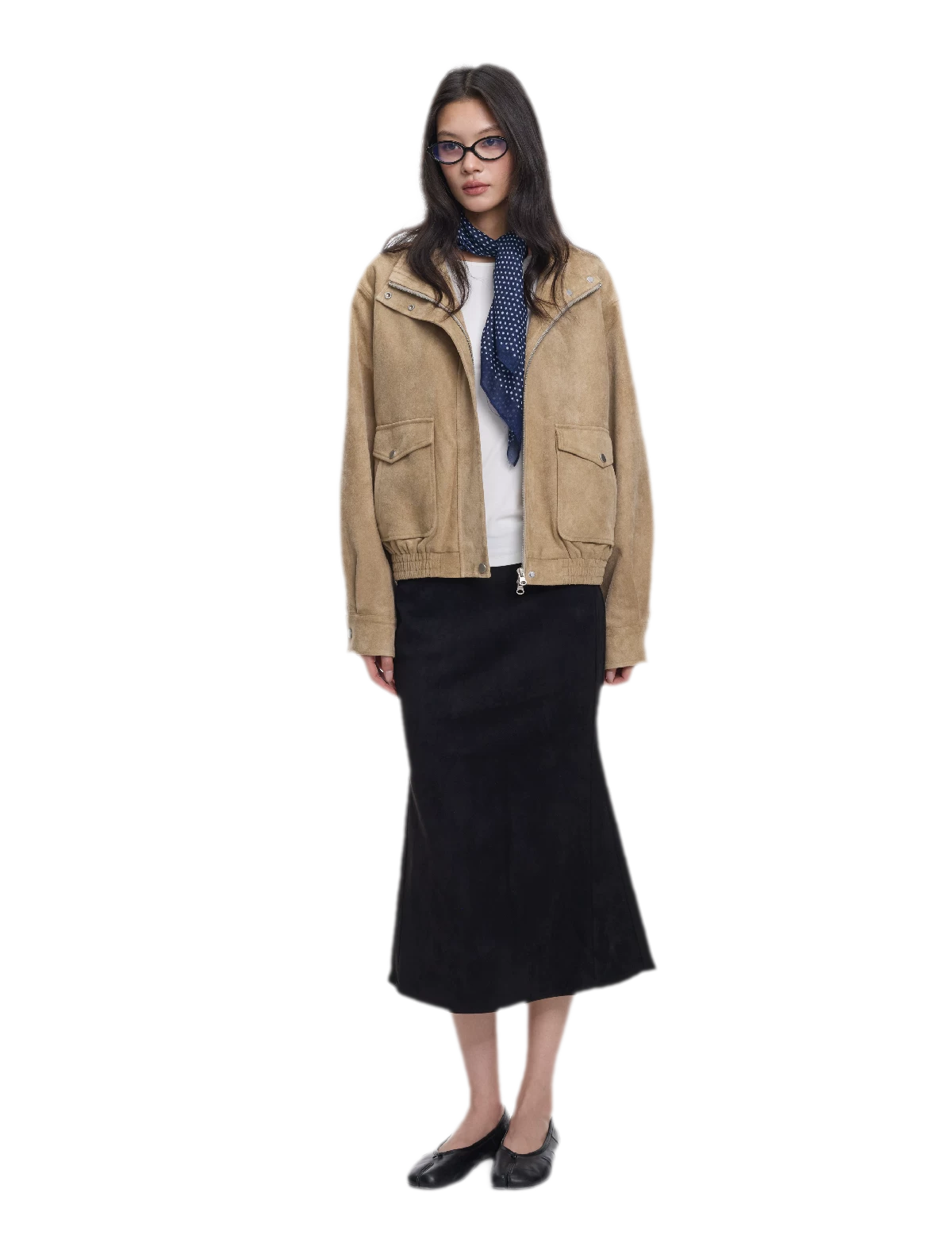 Faux Suede Structured Jacket