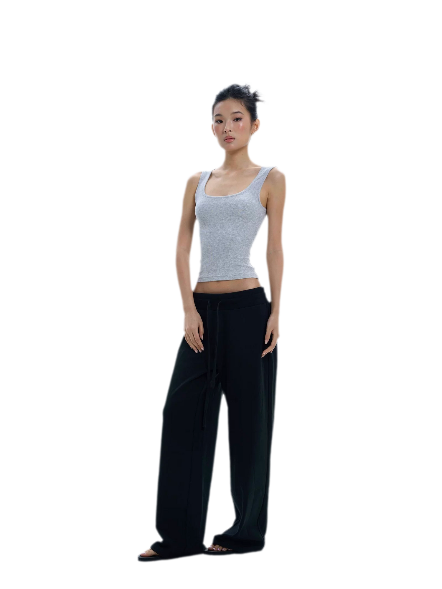 Wide-Leg Drawstring Sweatpants