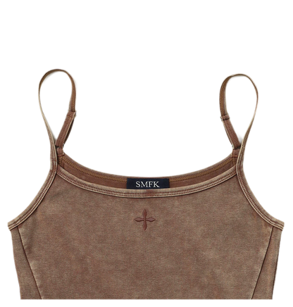 Vintage Style Adjustable Strap Top