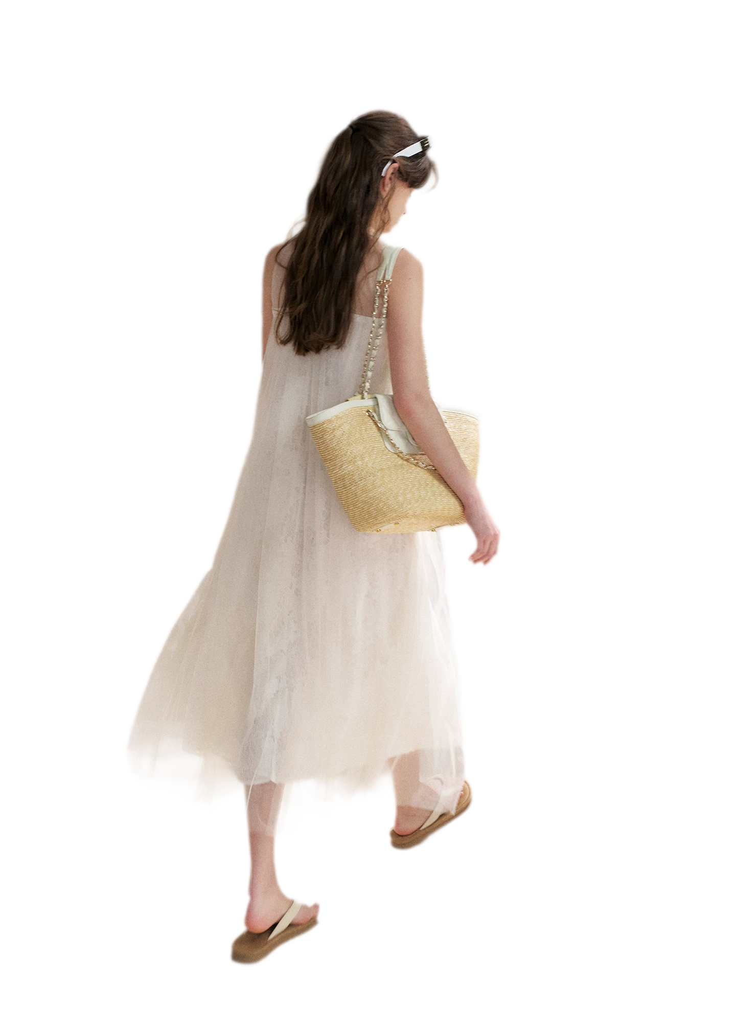 Sleeveless Mesh Lace Dress