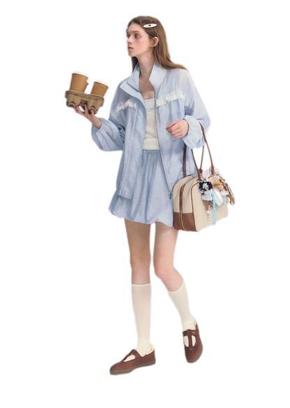 Lyocell Lace Sun Jacket Set