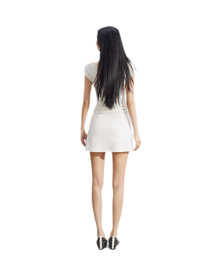 Lace Draped Mini Dress