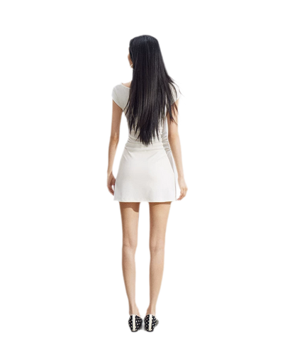 Lace Draped Mini Dress