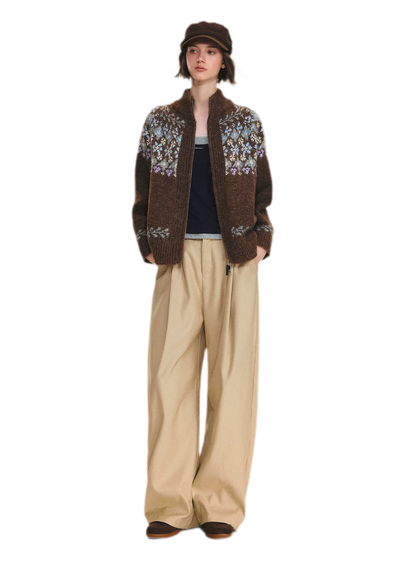 Cardigan en maille jacquard Fair Isle