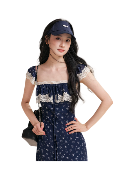 Lace Floral Camisole Dress