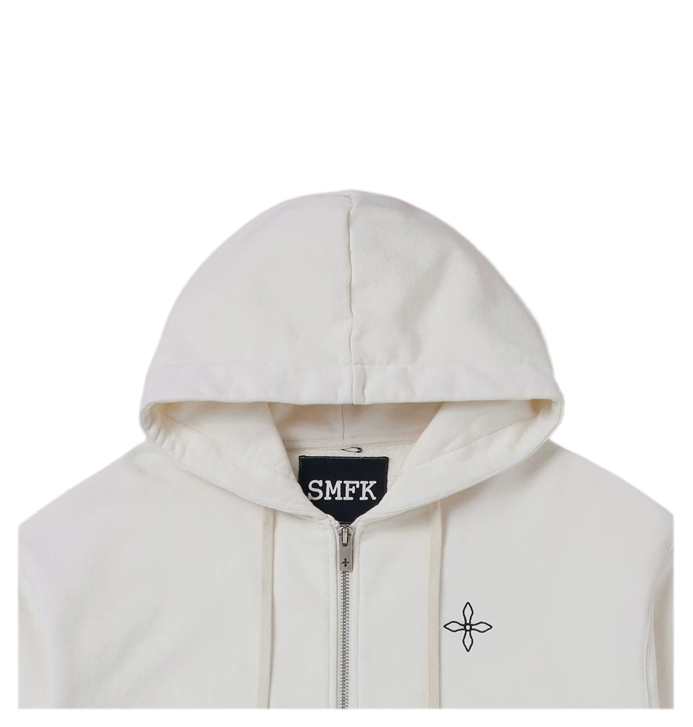 Cross Statue Oversized Zip-Up Hoodie