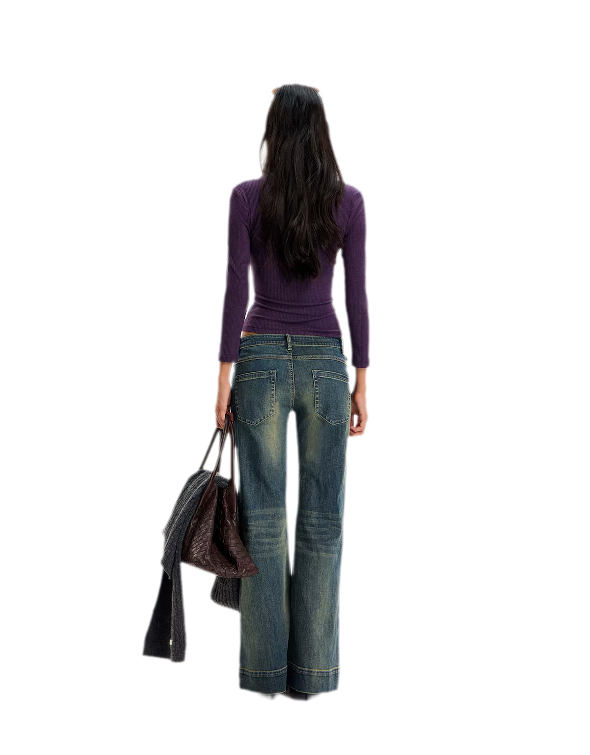 Vintage Washed Flared Jeans