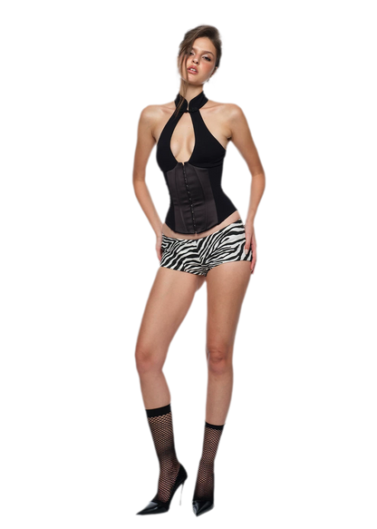 Halter Corset Cheongsam Top