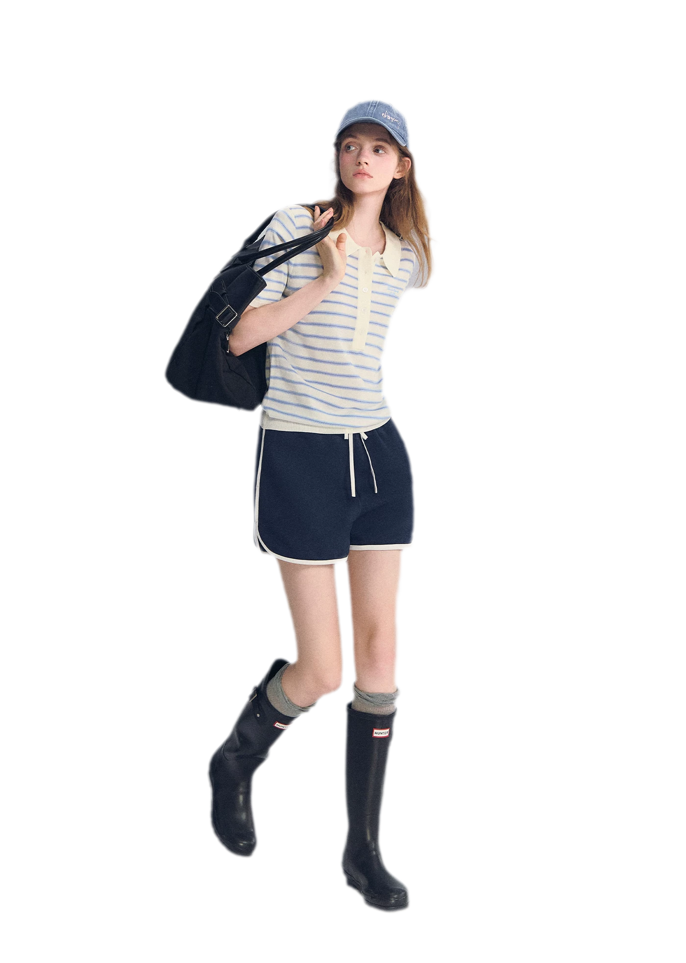 Striped Embroidered Polo