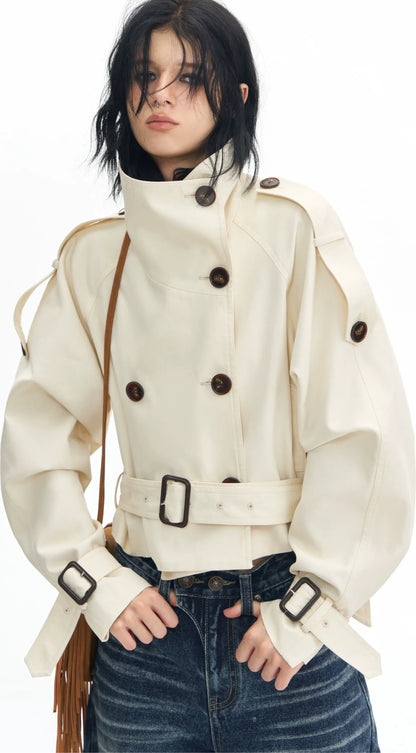 Structured Trench Crop Jacket