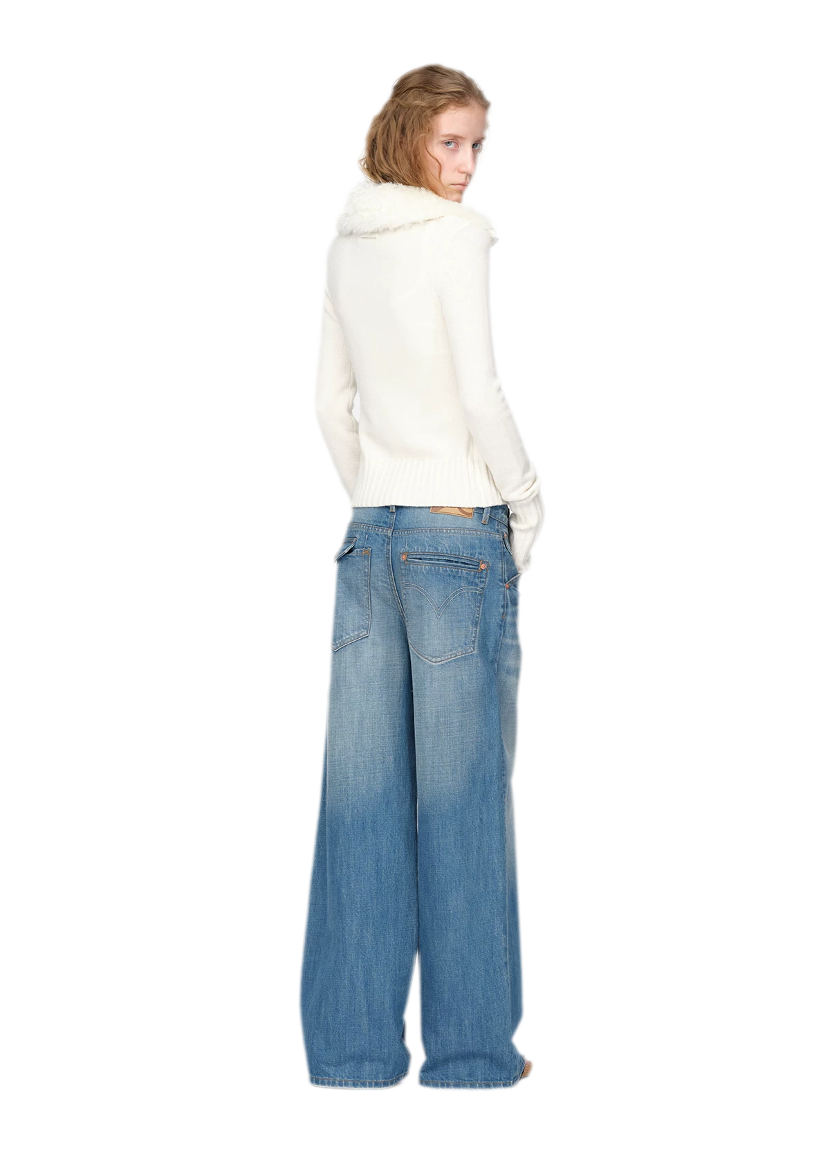 Wool Ribbed Fitted Cardigan