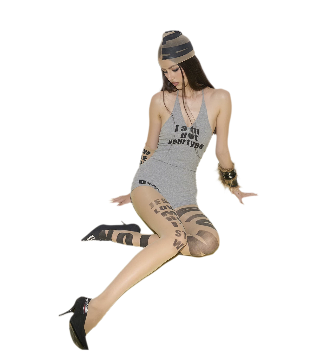 Sheer Letter Tights