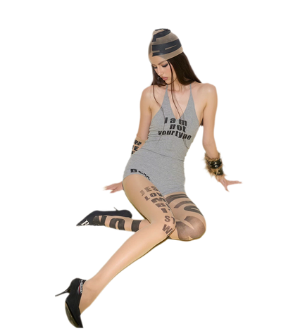 Sheer Letter Tights