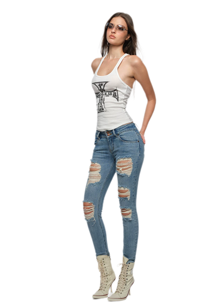 Cross Print Slim Tank