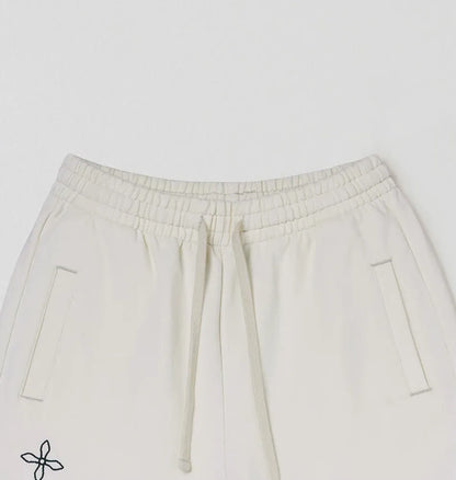 Cross Statue Wide-Leg Cotton Sweatpants