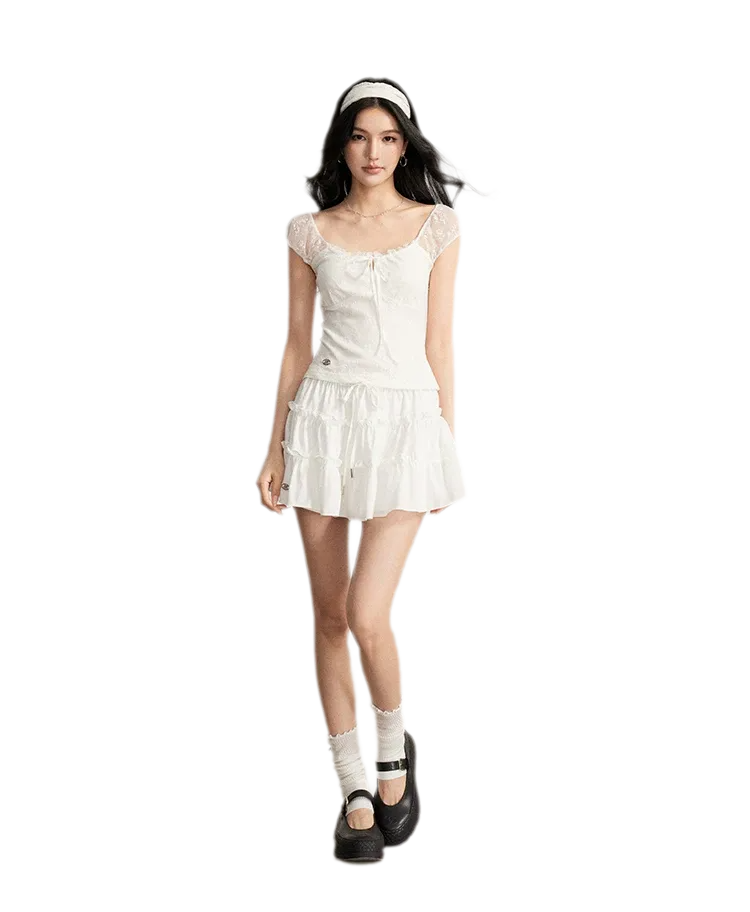 Lace Tie Skirt
