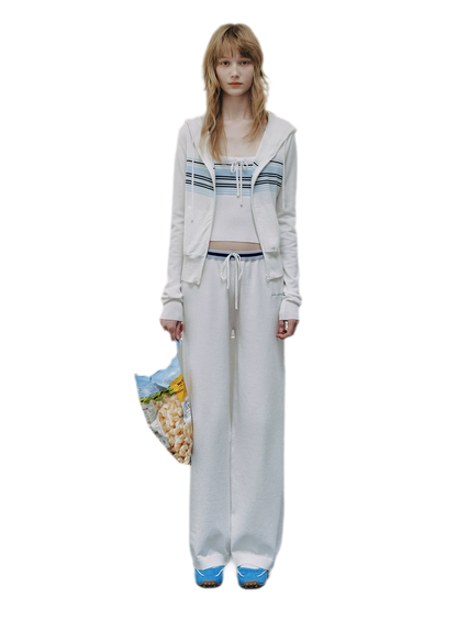 Striped Hooded Three-Piece Set