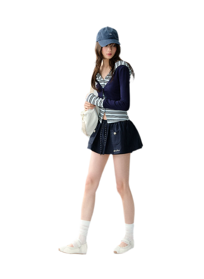 Cotton Lyocell Pocket Skirt