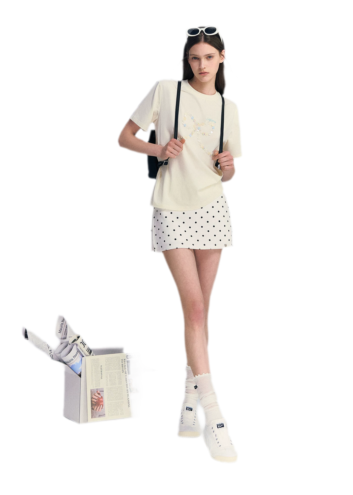 Polka Dot A-line Skort