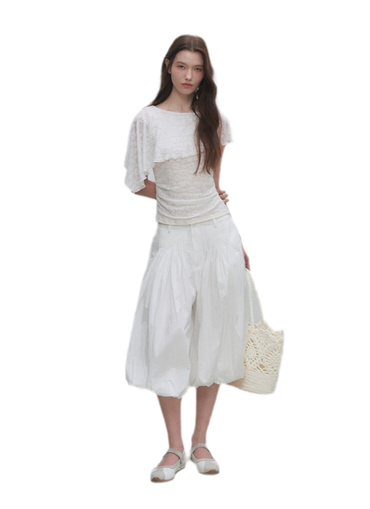 Jacquard Cape Top