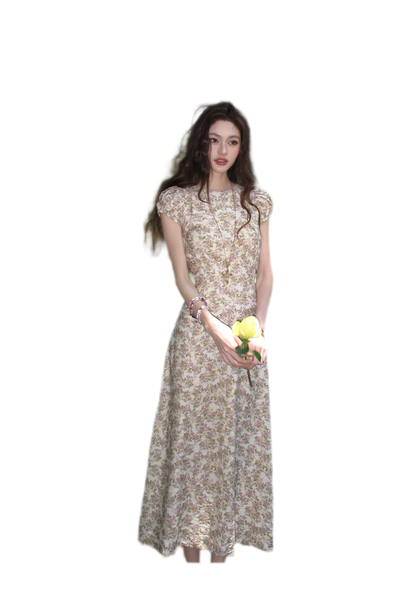 Misty Lilac Cotton Maxi Dress