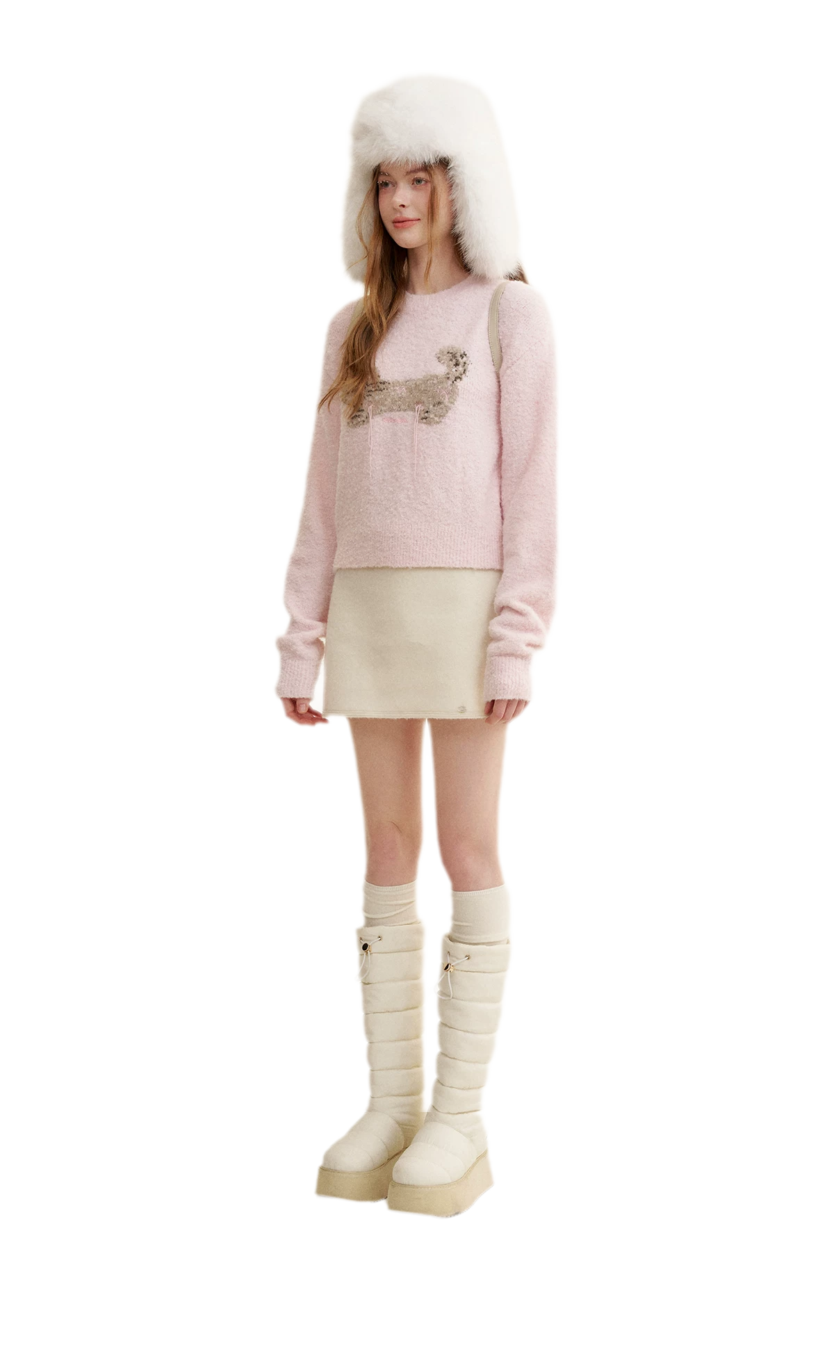 Wool Cat Jacquard Sweater