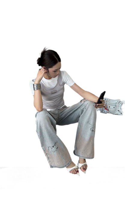 Layered Ruched Cropped T-Shirt