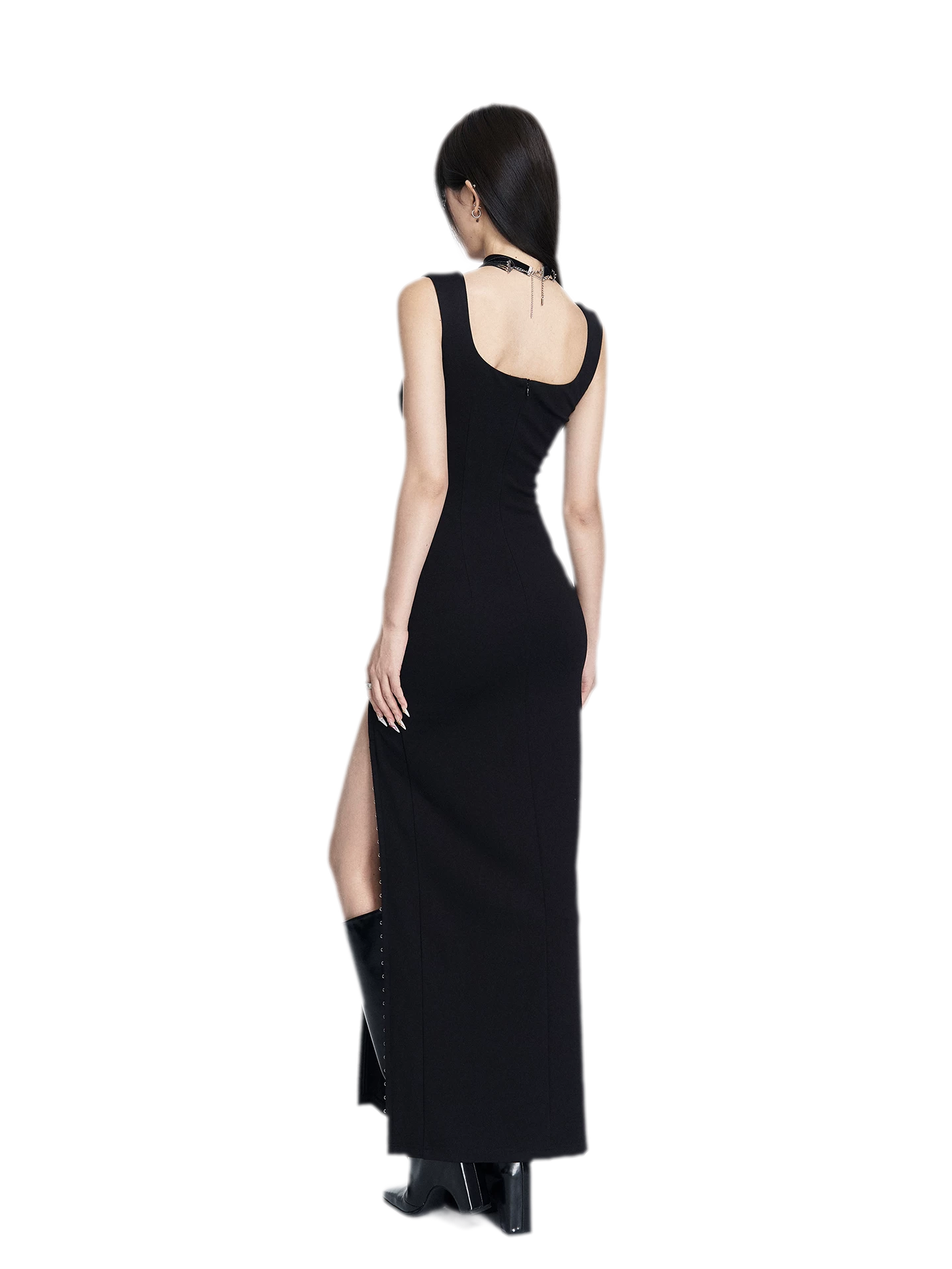 Ruching Strapless Fitted Long Dress
